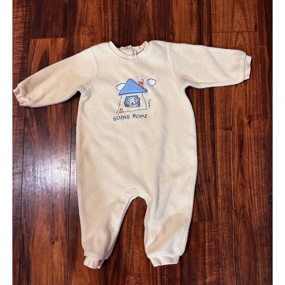Carters Puppy Dog Emu Namae Romper Yellow Y2K Going Home 6-9 Months Carter’s‎